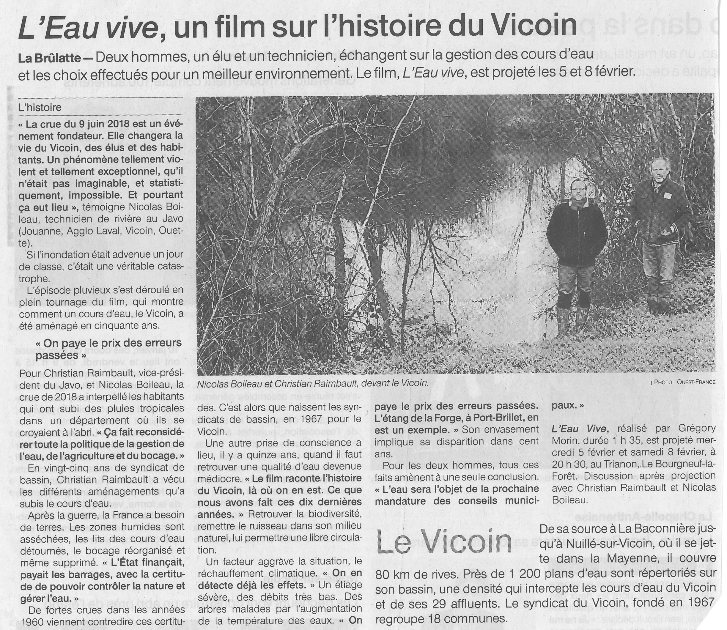 OF du 27/01/2020 - Film documentaire sur le Vicoin